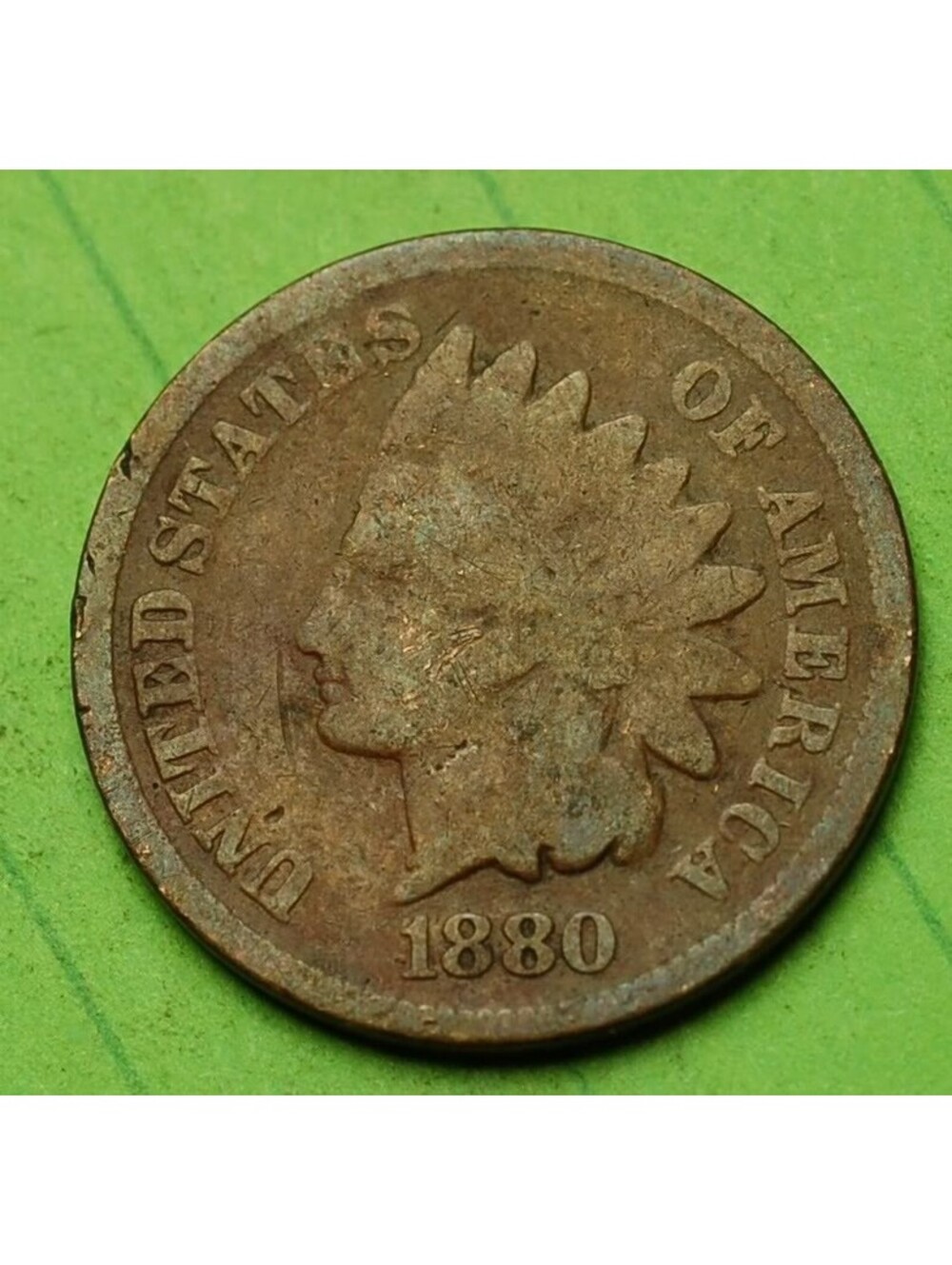 W607 1880 Indian Head Cent Penny 1c - Check Out Our Store